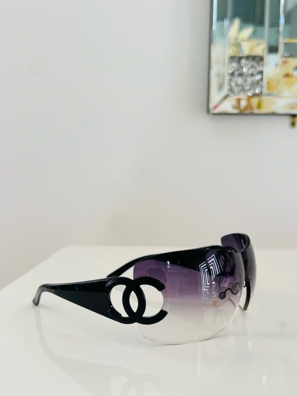 Rare 🖤 Vintage Authentic Chanel CC rimless sunglasses